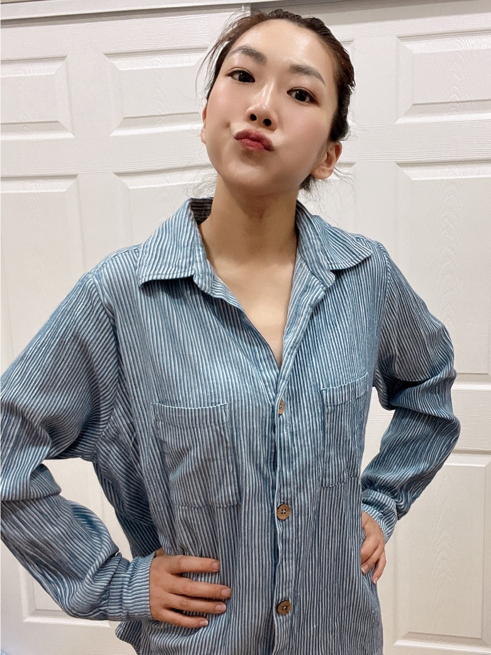 Lightweight Cotton Summer Button-Down Shirt